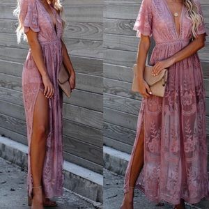 Dusty rose boho dress from Vici